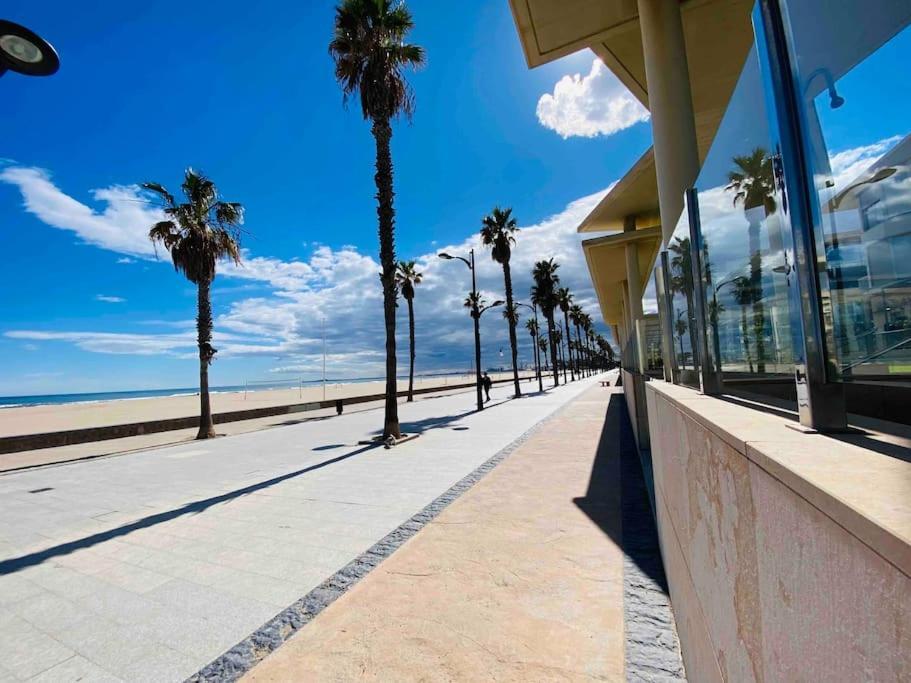 Stylish Apartment With Terrace On The Beachfrom Valencia Exterior foto